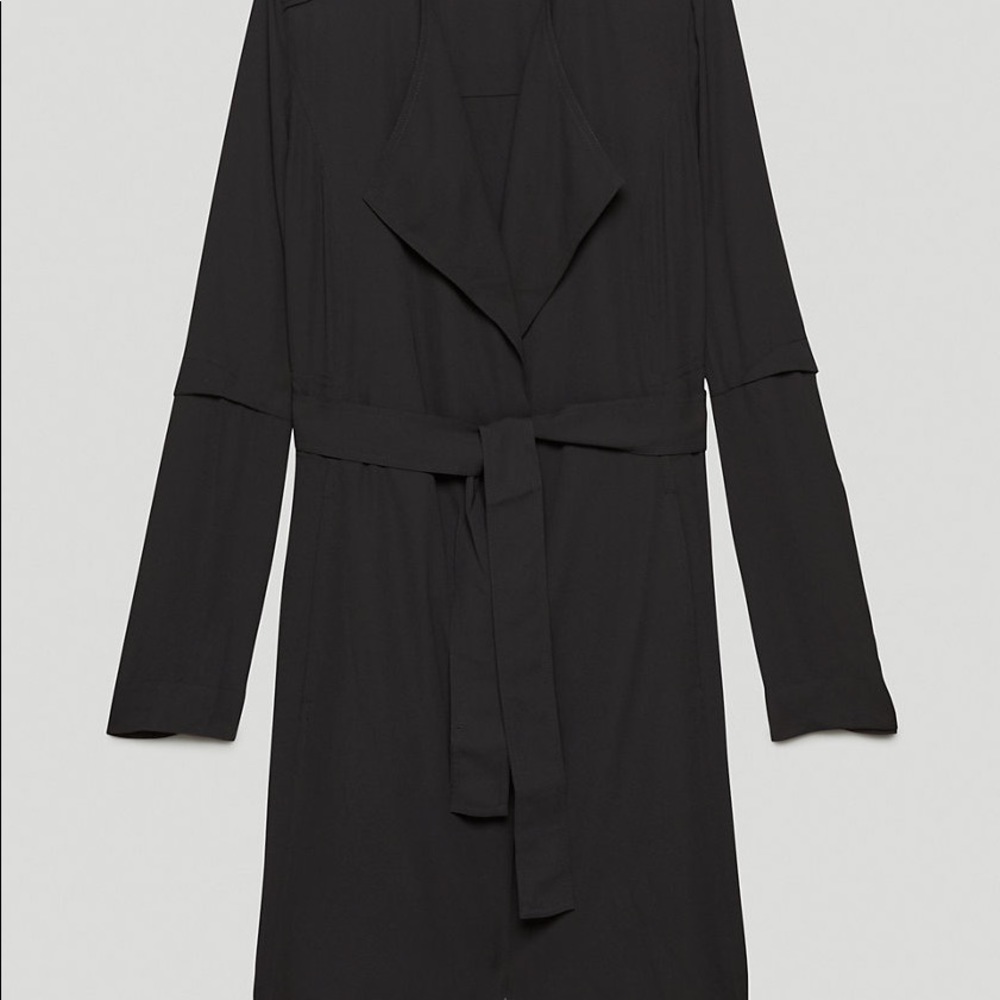 Black Babaton flowy trench coat